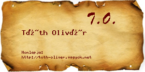 Tóth Olivér névjegykártya