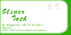 oliver toth business card